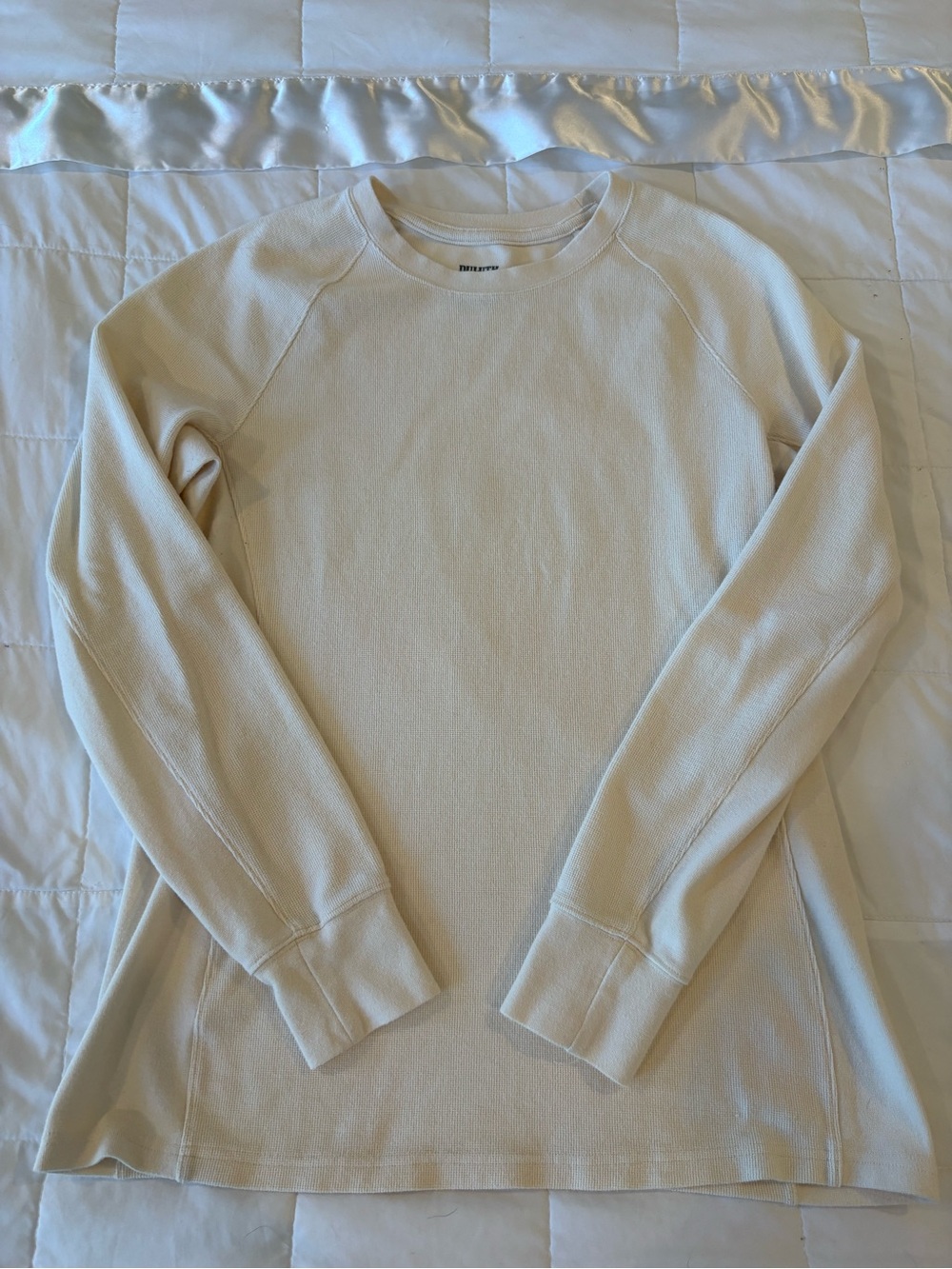Duluth Trading Co Women’s Cream Crewneck Thermal Pullover